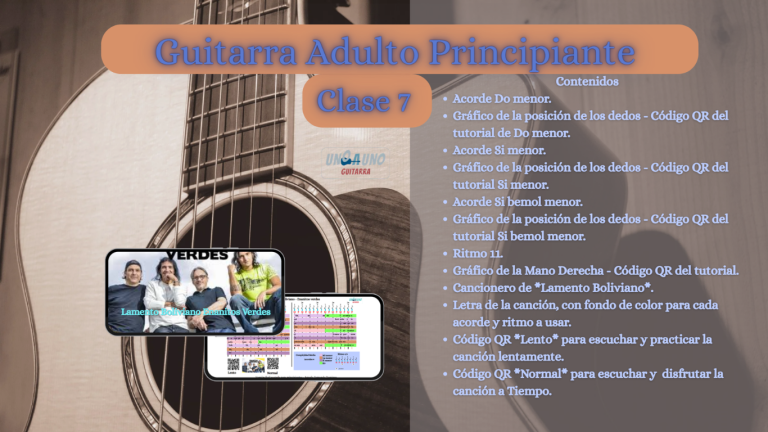 Guitarra Adulto Principiante - Clase 7